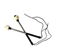 JOINPAYA 2pcs Stainless Steel Snare Drum Felt Beaters Large Drum Mallets Percussion Instrument Accessories for Drummers