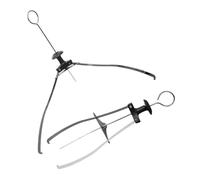 JOINPAYA 2Pcs Triangular Stainless Steel Plate Lifter Heat-Resistant Kitchen Tool Clip for Hot Plates and Bowls Space-Saving Hanging Feature Random Color