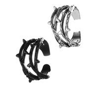 JOINPAYA 2pcs Vintage Women’s Finger Rings Set, Adjustable Open Twig Style Statement Rings, Chic Retro Finger Jewelry for Everyday Wear and