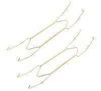 JOINPAYA 2pcs Wall Plate Hangers the Wall, Spring-Loaded W Shape Copper Alloy Hooks in Golden Colour, Fits a Variety of Dish Sizes, Leaves No Trace or Damage, for Home Decor Display