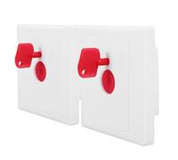 JOINPAYA 2pcs White Emergency Button for Elderly with Manual Alarm Function and One-click Sos Alarm, Abs Material Wall Call Button for Patients and Disabled Caregiver Alert Device