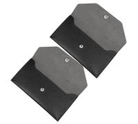 JOINPAYA 2Pcs Women's Long PU Leather Cash Envelope Wallets, Reusable Budget Money Organizer Pouches for Financial Planning and Cash Management, Black