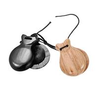 JOINPAYA 2pcs Wooden Castanets Percussion Instrument for Classroom Rewards Solid Wood Construction for Consistent Sound Quality for Musical and Early Education Activities