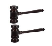 JOINPAYA 2pcs Wooden Judge Gavel Solid Wood Hammer for Auction Courtroom Lawyer Roleplay Cosplay Prop with Smooth Polished Finish and Professional Design