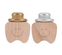 JOINPAYA 2pcs Wooden Teeth Storage Holder Container Box Keepsake for Newborns My First Tooth Memory