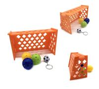 JOINPAYA 2sets Funny Parrot Training Toys Mini Football Fields for Birds Pet Football Field Soccer Balls for Parrots Random Color