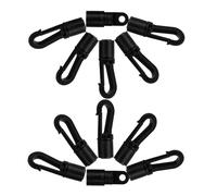 JOINPAYA 2sets Kayak Accessories Fixing Buckle Cord Ends Tie down Elastic Hook Straps Boat Hook Elastic Rope Hooks Kayaks Black 12pcs*2