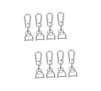 JOINPAYA 2sets Shaped Car Keychain Buckle Hook Creative Key Ring Holder for Door Car Keys Durable Design with Easy Replacement Comfortable Hand Feel Chrome Finish 4pcs*2