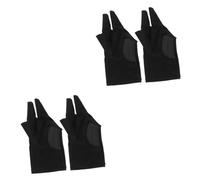 JOINPAYA 2sets Three Finger Billiard Gloves for Snooker Pool Elastic Breathable Reusable Protective Gloves for Enhanced Grip and Comfort During Cue Sports 2pcs*2