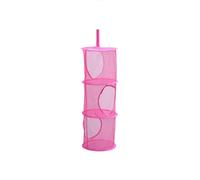 JOINPAYA 3 Compartments Storage Basket Mesh Hanging Storage Organizer with Zinc-Coated Wire Sturdy Material Easy Open Close Hanging Decoration