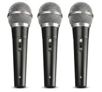 JOINPAYA 3 Pcs Fake Microphone Prop for Kids, Plastic Pretend Play Toy Mic, Realistic Stage Performance Costume Accessories for Karaoke Cosplay