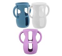 JOINPAYA 3 Pcs Silicone Bottle Sleeves with Handles, Anti-Breakage Non-Slip Covers for Newborn Feeding Bottles Compatible with Philips 240ml, Multi-Color Set for Nursery and Travel