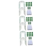 JOINPAYA 3 Sets Garden Covers Freeze Protection Kit Plant Cover with Hoops Connectors Clamps for Frost Protection of Vegetables Plants Greenhouses Balconies Gardens