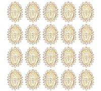 JOINPAYA 30pcs Golden Mary Nail Charms Nail Art Accessories Made of Lightweight Alloy for Professional Supplies for Halloween Party and Holiday Party Decorations