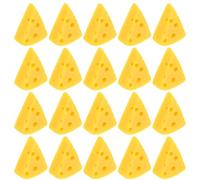 JOINPAYA 30Pcs Miniature Fake Cheese Triangles Simulation Cheesecake Models 1.5Cm DIY Mini Food Decorations for Dollhouse Kitchen Pretend Play Accessories