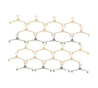 JOINPAYA 30pcs Miniature Metal Doll Clothes Hangers Vintage Style Space-saving Dollhouse Accessories with Smooth Edges for Delicate Outfits Closet Organizers in Gold Rose Gold