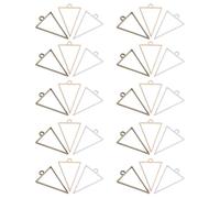 JOINPAYA 30PCS Mixed Color Triangle Pendant Frames Hollow Out Metal Alloy Open Bezel for DIY Epoxy Pendant Crafting Jewelry Making Supplies