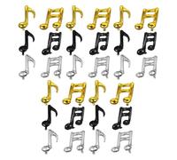 JOINPAYA 30pcs Music Note Aluminum Foil Balloons, Inflatable Double and Single Note Party Decorations, Metallic Gold Silver Black for Concerts, Music Festivals, Birthday Celebrations