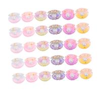 JOINPAYA 30pcs Resin Shell Beads DIY Craft Accessories for Jewelry Making, Scrapbooking, Keychains, and Home Decor, Glow-in-the-dark Open Clam Shell Charms Set for Creative DIY Projects