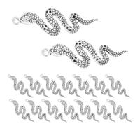 JOINPAYA 30pcs Vintage Snake Pendant Alloy Animal Charm Set DIY Earring Necklace Keychain Making Supplies Retro Zinc Alloy Snakes for Jewelry Craft