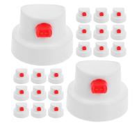 JOINPAYA 30pcs White Spray Paint Can Nozzles with Waterproof Caps Fan-shaped Aerosol Spray Tips for Graffiti and Street Art for Art and Craft Use