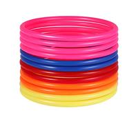 JOINPAYA 32Pcs Multicolor Plastic Toss Rings Target Throw Game Props for Adults Safe Durable Outdoor Fun Develops Hand Eye Coordination Sensory Skills