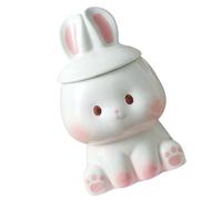 JOINPAYA 350ml Ceramic Mug with Lid and Handle White Cute Bunny