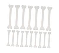 JOINPAYA 36pcs Mini Plastic Fake Bones for Crafts Reusable Halloween Skeleton Props DIY Decoration Accessories Bulk White Bone Charms for Party and Stage Performance