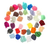 JOINPAYA 36pcs Wool Roving for Needle Felting and Core Stuffing, Fleece Material 3g Each, for DIY Crafting Animals and Wool Dryer Balls Projects Random Color