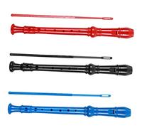 JOINPAYA 3pcs Abs 8-hole Soprano Recorders Set for Boys and Girls Children Practice Clarinet Musical Instruments with Carrying Pouch - Red Black Blue German Fingering Recorder