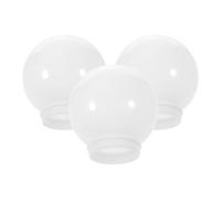 JOINPAYA 3pcs Acrylic Milk White Spherical Lampshade Set 150mm Diameter, Wall and Ceiling Light Cover with 7.5cm Opening, Suitable for 8cm Base Patio and Indoor Lighting Fixtures
