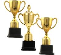 JOINPAYA 3pcs Award Trophies with Lid and Without Lid Sports Competition Prizes for Football Basketball Talent Shows School Games Classroom Decoration and Party Favors