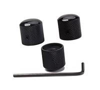 JOINPAYA 3pcs Black Dome Control Knobs for Electric Guitar Volume Tone Guitar Parts Accessories