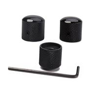 JOINPAYA 3pcs Black Guitar Volume Tone Control Knobs Dome Hole Wrench Accessories for Music Studio Electric Bass Guitar Control Knob