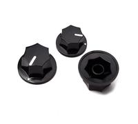JOINPAYA 3pcs Black Knob Guitar Accessories Volume Tone Control Knob Plastic Vintage Style for Jazz Guitar