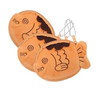 JOINPAYA 3pcs Cartoon Fish Plush Purse Portable Change Pouch for Boys and Girls Cute Wallets for and Credit Cards Fun Earphone and Data Cable Holder