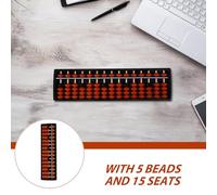 JOINPAYA 3Pcs Childs Abacus Calculator 15-Column Arithmetic Frame Beads Abacus for School Learning Math Tools and Finger Counting for