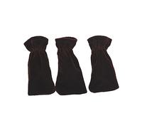 JOINPAYA 3pcs Coffee Color Plush Velvet Piano Pedal Covers Set Piano Foot Pad Protective Sleeves for Soft Fabric for Music Performance and Practice