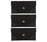 JOINPAYA 3pcs Coin Purse Slim Wallet Reusable Cash Envelope Wallet Compact Money Holder for Women Long Purse Pu Leather