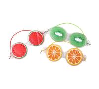 JOINPAYA 3pcs Fruit Pattern Cooling Gel Eye Masks for Summer Reusable Ice Eye Patches for Relieving Suitable for Allergy and Hayfever Relief