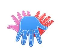JOINPAYA 3pcs Giant Foam Finger Hands EVA Lightweight Cheerleading Gloves for Sports Events Fan Accessories in Blue Red Pink Reusable Clapping Hand Props for Celebration and Audience