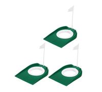 JOINPAYA 3pcs Golf Putting Hole Cups Removable Training Discs with Flag Realistic Simulation Portable Golf Putting Exerciser for Indoor Outdoor Home and Office Practice
