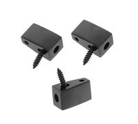 JOINPAYA 3pcs Headless Bass and Electric Guitar String Locking Nuts Brass Split-type Single Lock Guitar String Locks Replacement Accessories Black