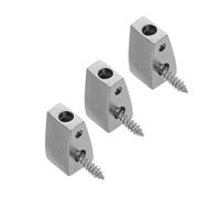 JOINPAYA 3pcs Headless Guitar Locking Nut for Electric Bass and Guitar Silver Brass String Retainer with Anti-slip Precision Replacement Part for Repair and Enhanced Tuning Stability