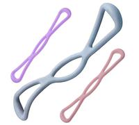 JOINPAYA 3pcs High Elasticity Resistance Bands Set for Workout Yoga Stretching - Pink, Blue, Purple Elastic Stretch Bands for Back, Shoulder, and Chest Training