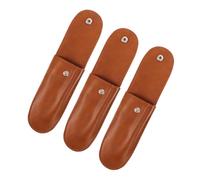 JOINPAYA 3pcs Leather Harmonica Bag Harmonica Pouch Musical Instrument Storage Case Holder for Adults