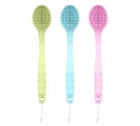 JOINPAYA 3pcs Long Handle Bath Back Brush Shower Scrubber with Pet Material for Exfoliating and Improving Skin Health, for Bath and Shower Use