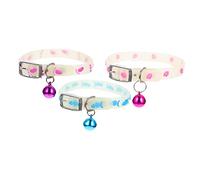 JOINPAYA 3Pcs Lost Pet Collar for Dogs and Cats Glow the Dark Design for Night Safety Random Colors Includes Fishbone Footprint Styles