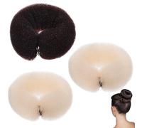 JOINPAYA 3pcs Nylon Hair Curler Set for DIY Styling, Hair Bun Maker and Ponytail Holder, Flexible Bendy Roller for Curling and Updo Hairstyles, Suitable for Women and Random Color