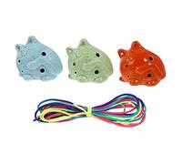 JOINPAYA 3pcs Ocarina Beginner-friendly Musical Instrument Sound Portable Design Random Colors for Ages for Boys and Girls and Adults Learning Melodies